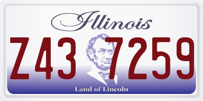 IL license plate Z437259
