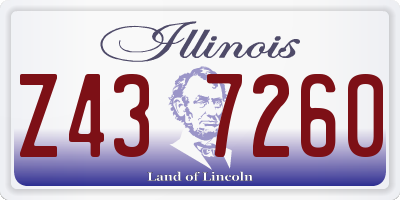 IL license plate Z437260