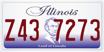 IL license plate Z437273