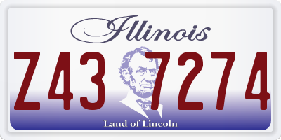 IL license plate Z437274