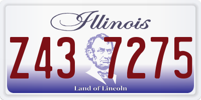 IL license plate Z437275