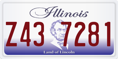 IL license plate Z437281
