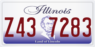 IL license plate Z437283