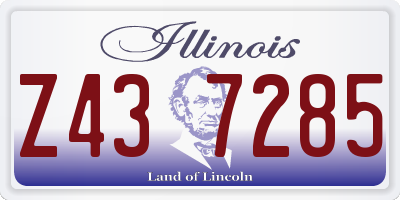 IL license plate Z437285