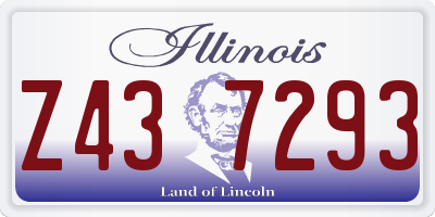 IL license plate Z437293