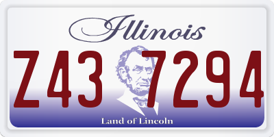 IL license plate Z437294
