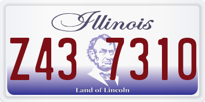 IL license plate Z437310