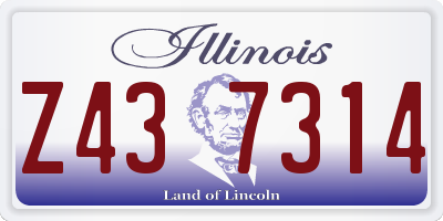 IL license plate Z437314