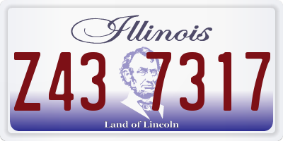 IL license plate Z437317