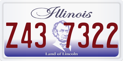IL license plate Z437322