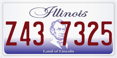 IL license plate Z437325