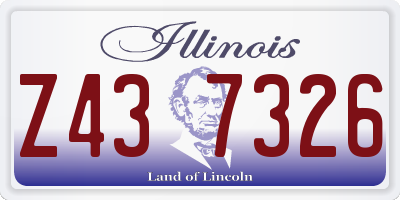 IL license plate Z437326