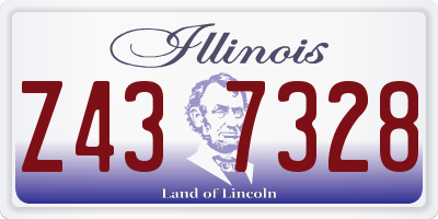 IL license plate Z437328