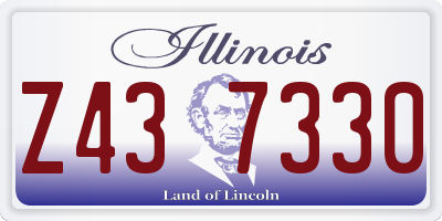 IL license plate Z437330