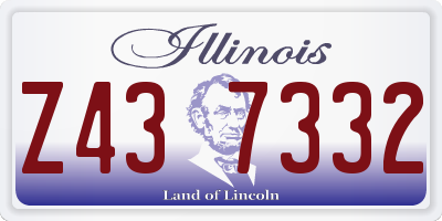 IL license plate Z437332