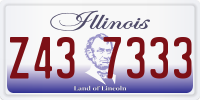IL license plate Z437333