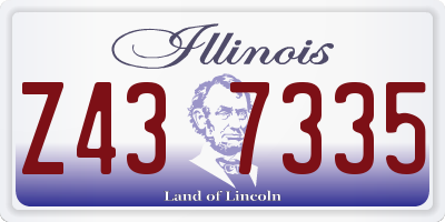IL license plate Z437335