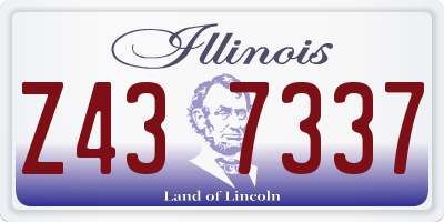 IL license plate Z437337