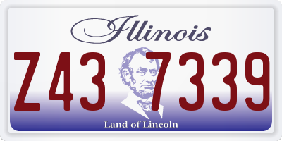 IL license plate Z437339