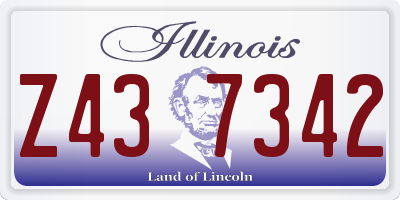 IL license plate Z437342