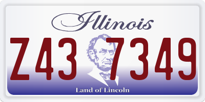 IL license plate Z437349