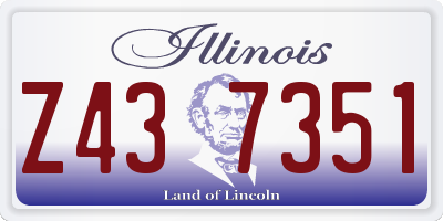 IL license plate Z437351