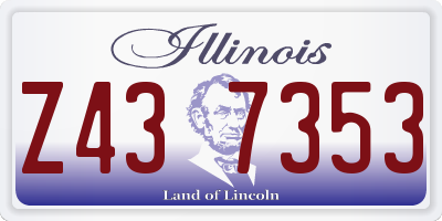 IL license plate Z437353