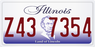 IL license plate Z437354