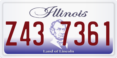 IL license plate Z437361