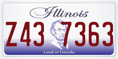 IL license plate Z437363