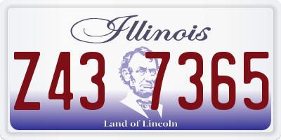IL license plate Z437365
