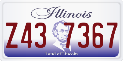 IL license plate Z437367