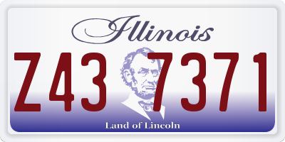 IL license plate Z437371