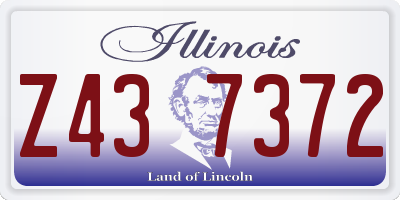IL license plate Z437372