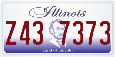 IL license plate Z437373