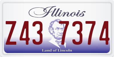 IL license plate Z437374