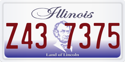 IL license plate Z437375