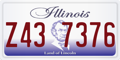 IL license plate Z437376