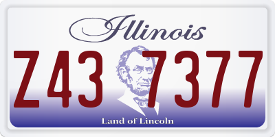 IL license plate Z437377