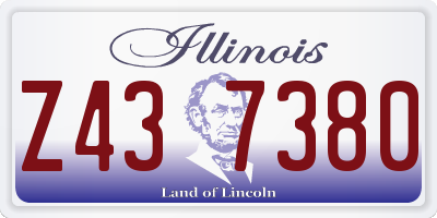 IL license plate Z437380