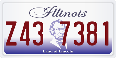 IL license plate Z437381