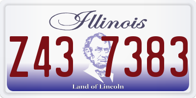 IL license plate Z437383