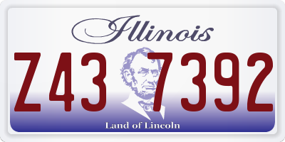 IL license plate Z437392