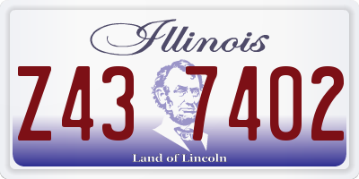 IL license plate Z437402