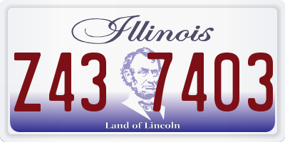 IL license plate Z437403