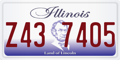 IL license plate Z437405