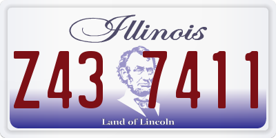 IL license plate Z437411