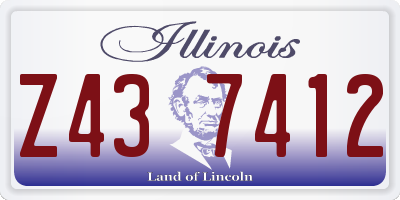 IL license plate Z437412