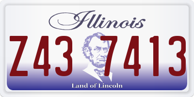 IL license plate Z437413