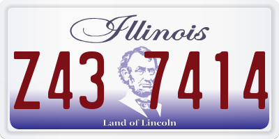 IL license plate Z437414